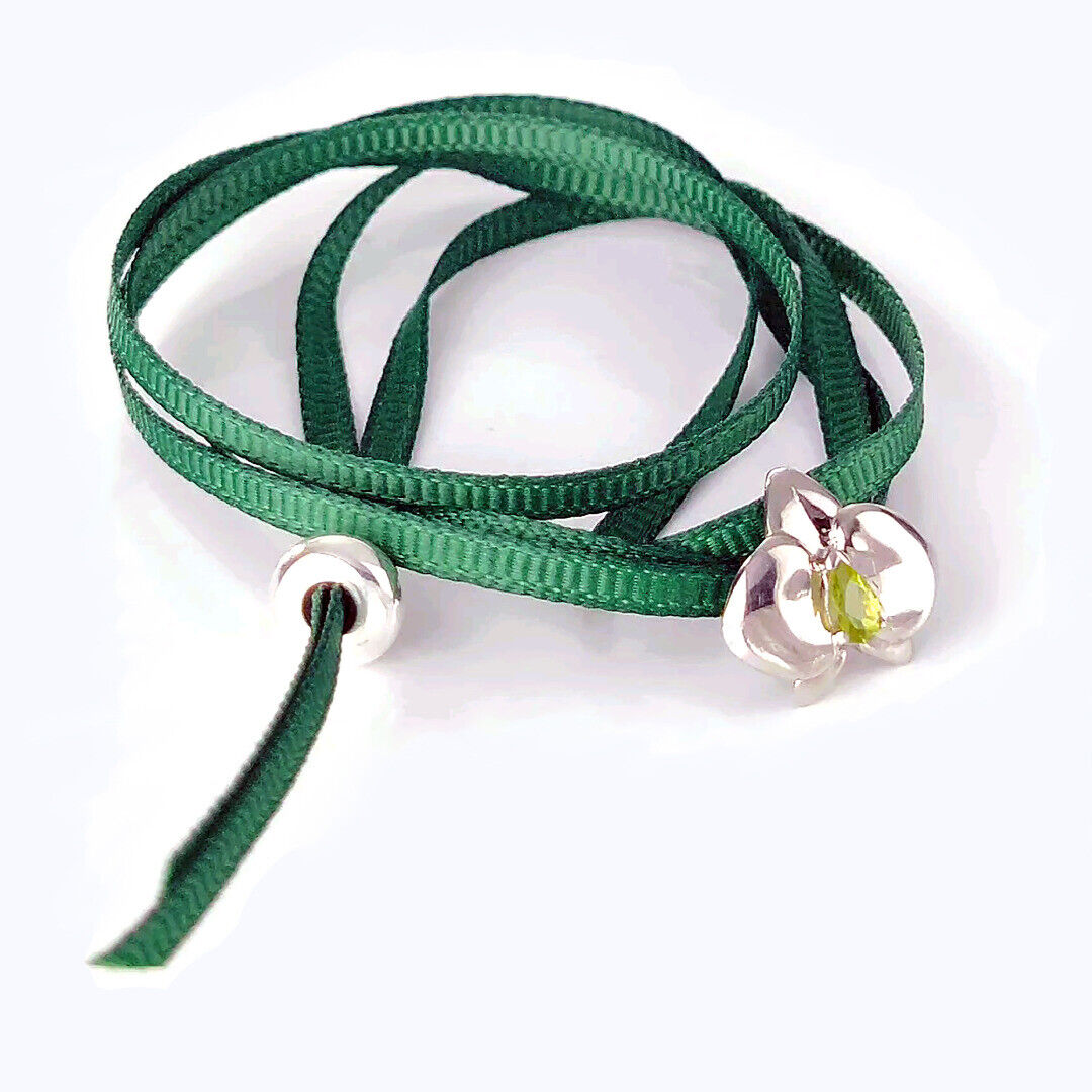 peridot silver pendant necklace image 7
