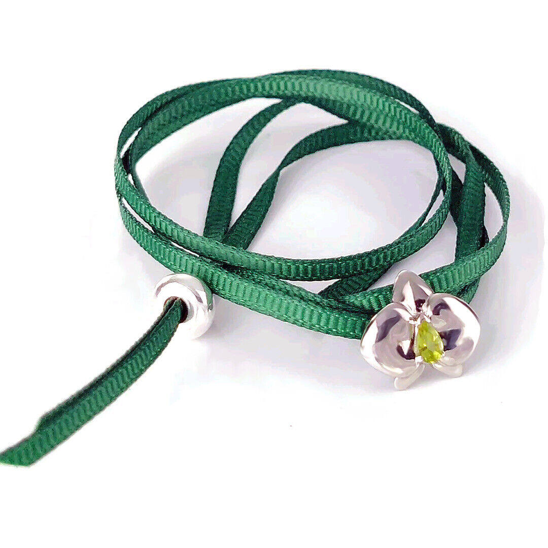 peridot silver pendant necklace image 6