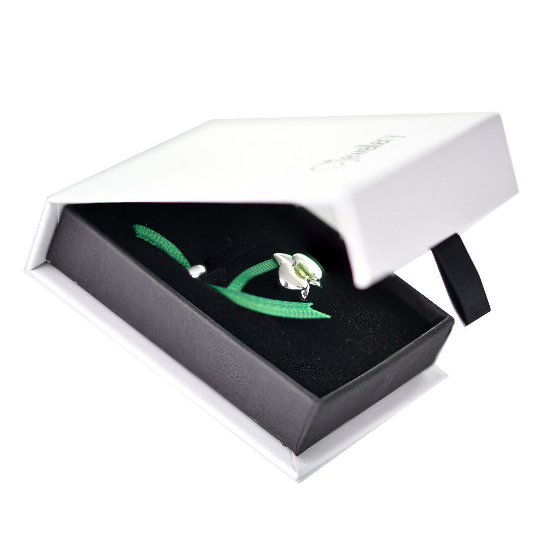 peridot silver pendant necklace image 8