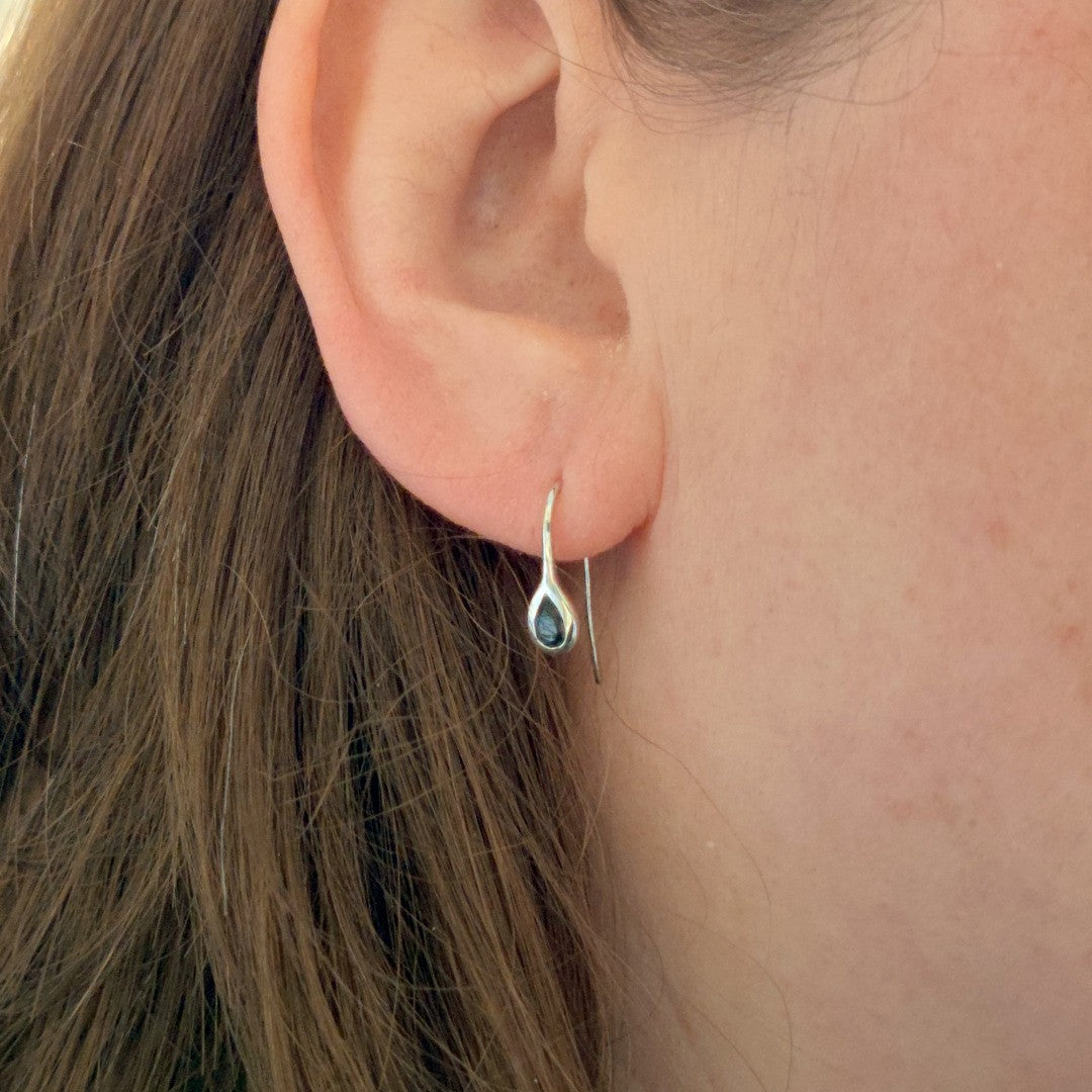 London Blue Topaz Pear Jewellery Set in Sterling Silver