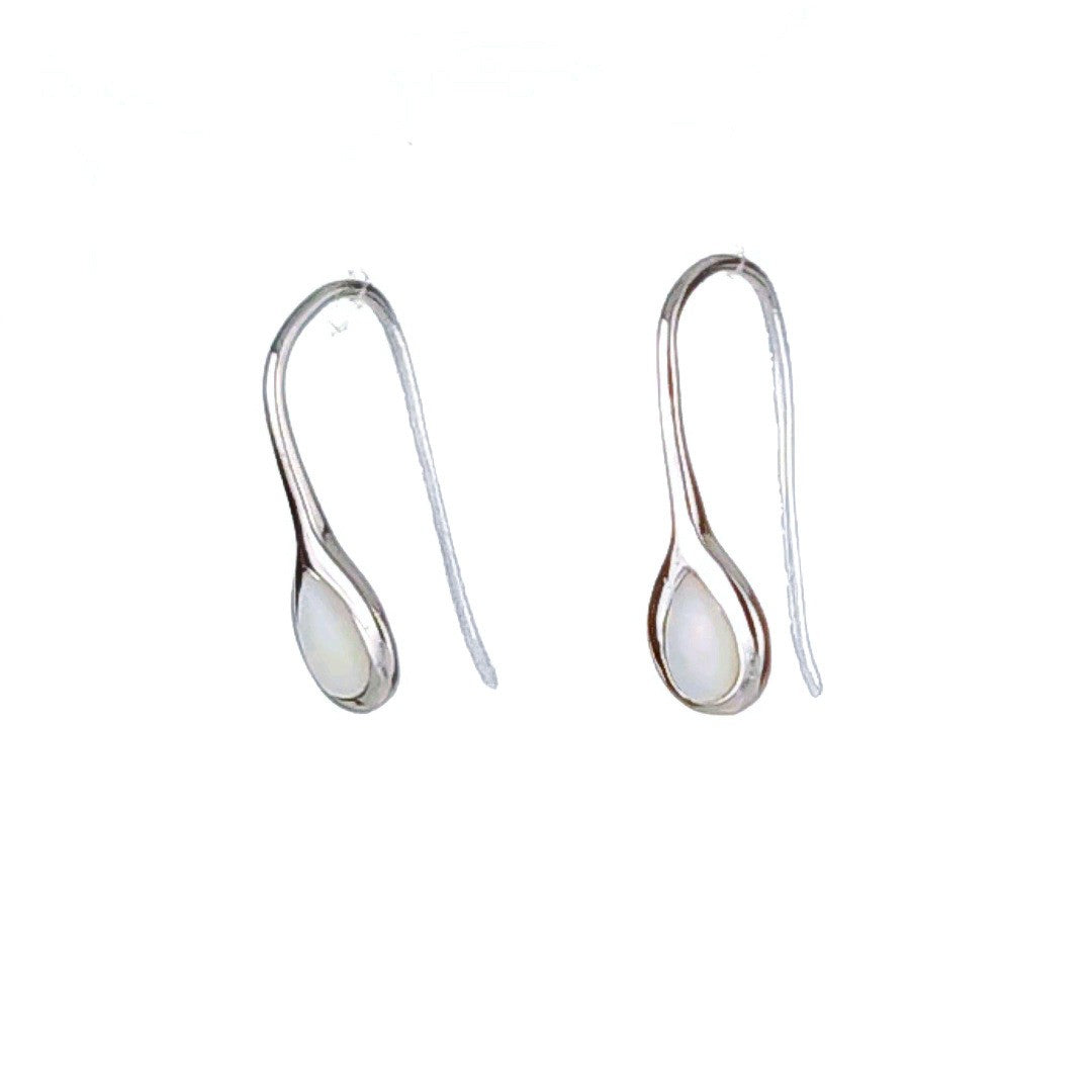 Opal Pear Drop Earrings in Sterling Silver