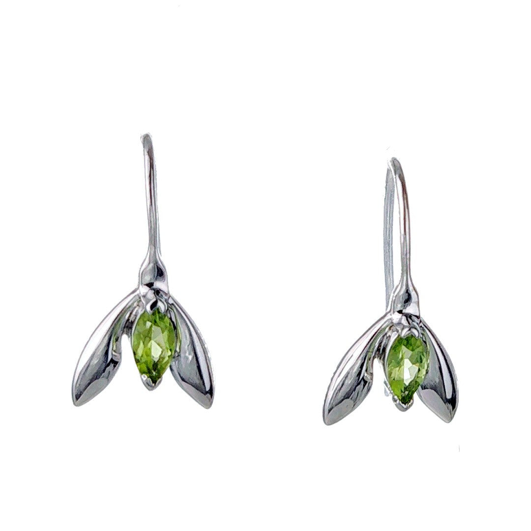 peridot silver dangle earrings image 6
