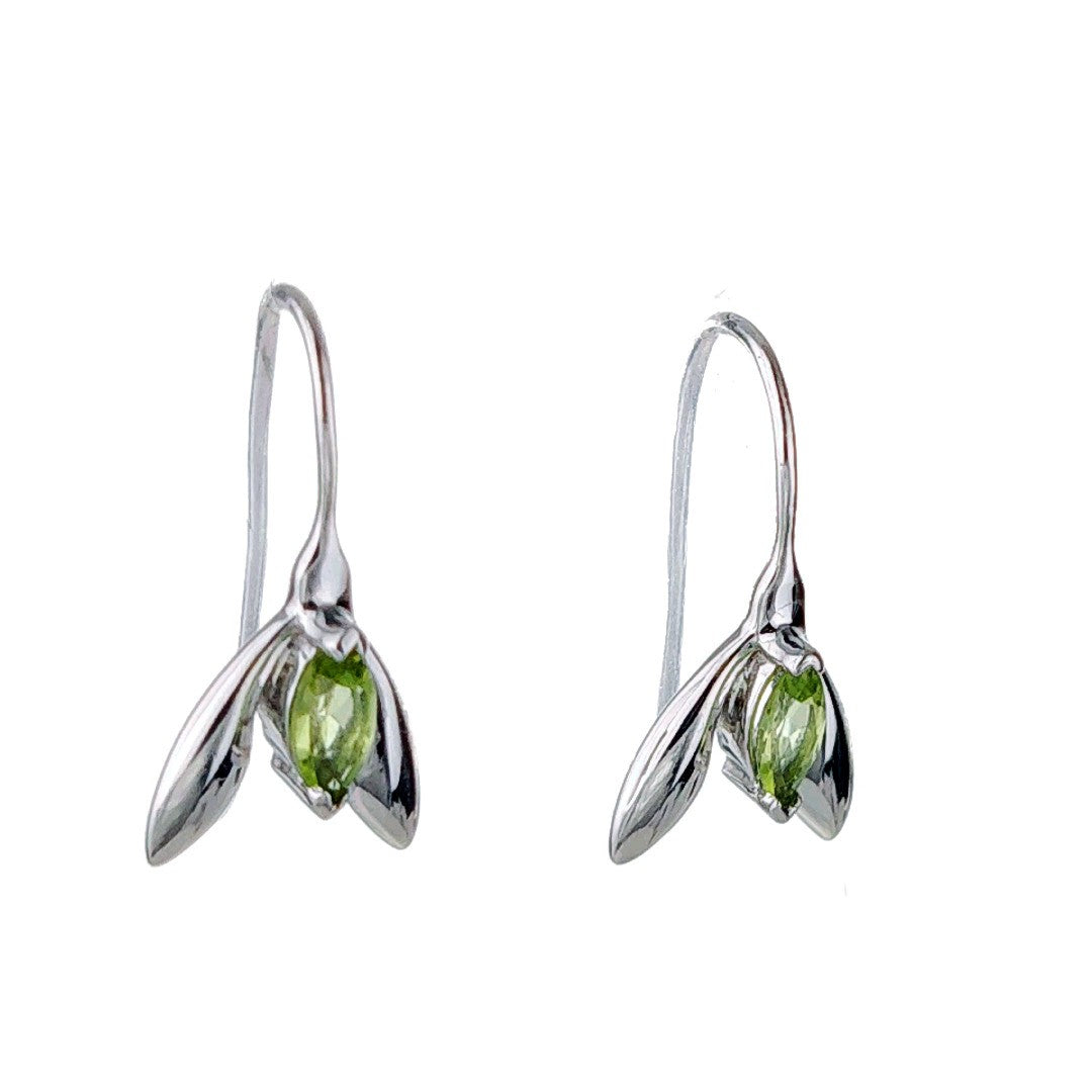 peridot silver dangle earrings image 5