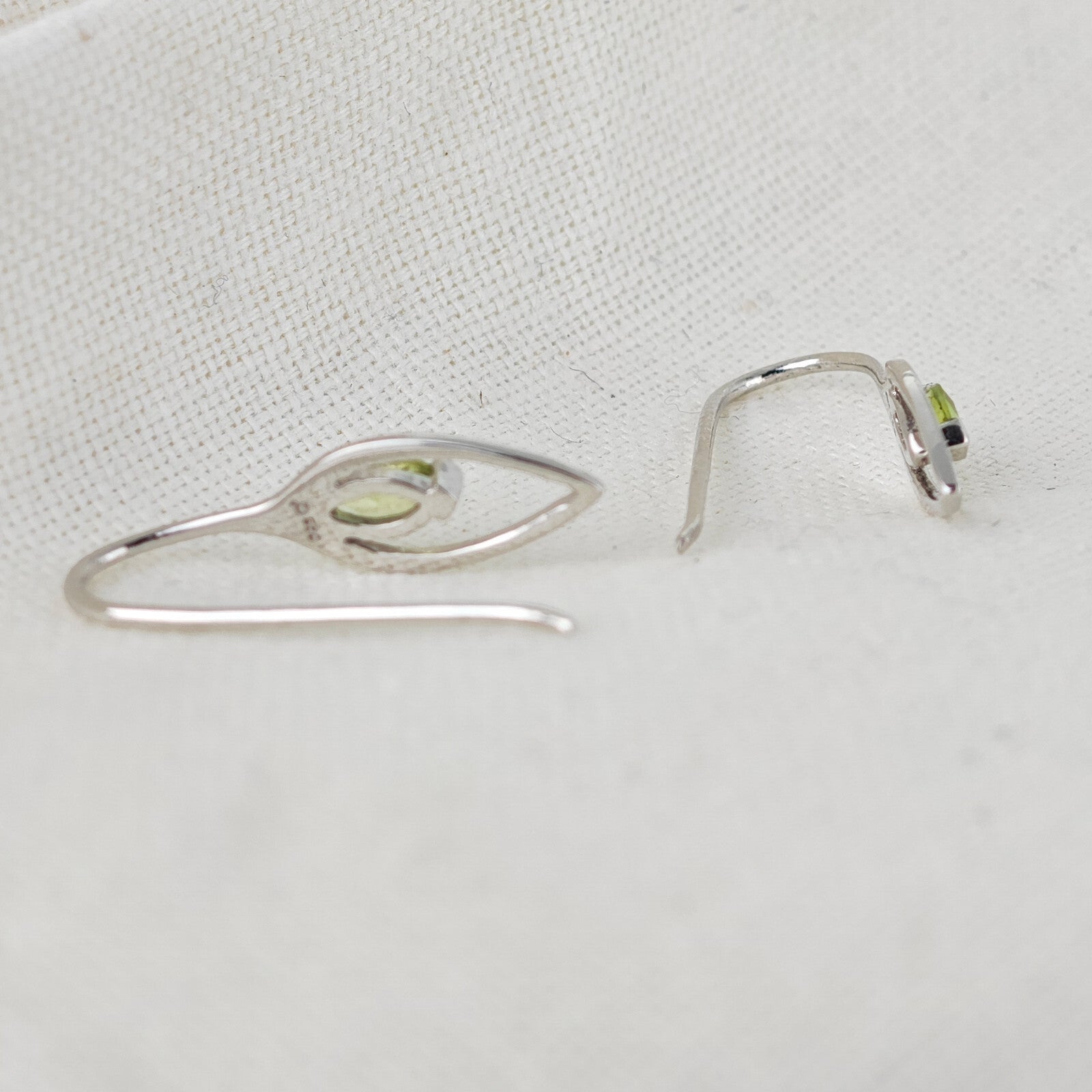 peridot silver dangle earrings image 7