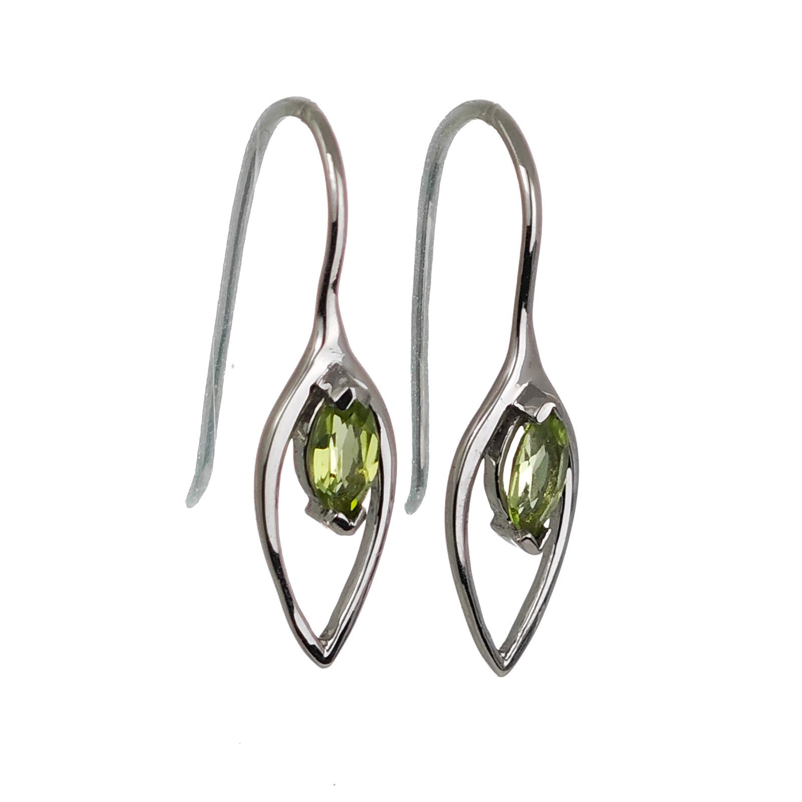 peridot silver dangle earrings image 5