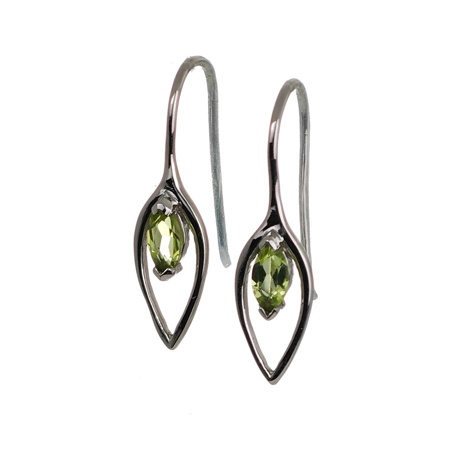 peridot silver dangle earrings image 6