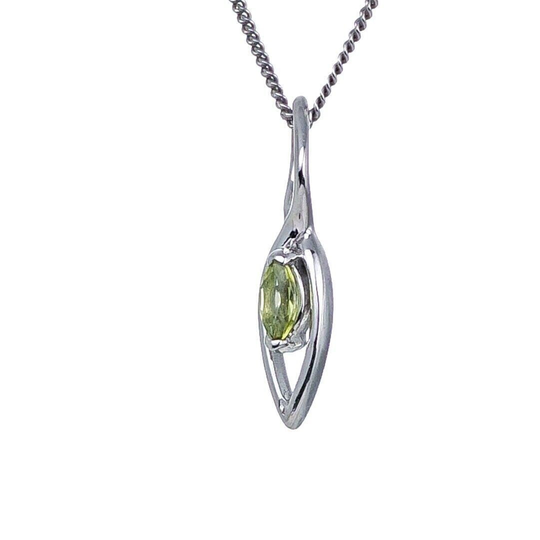 peridot silver pendant image 7