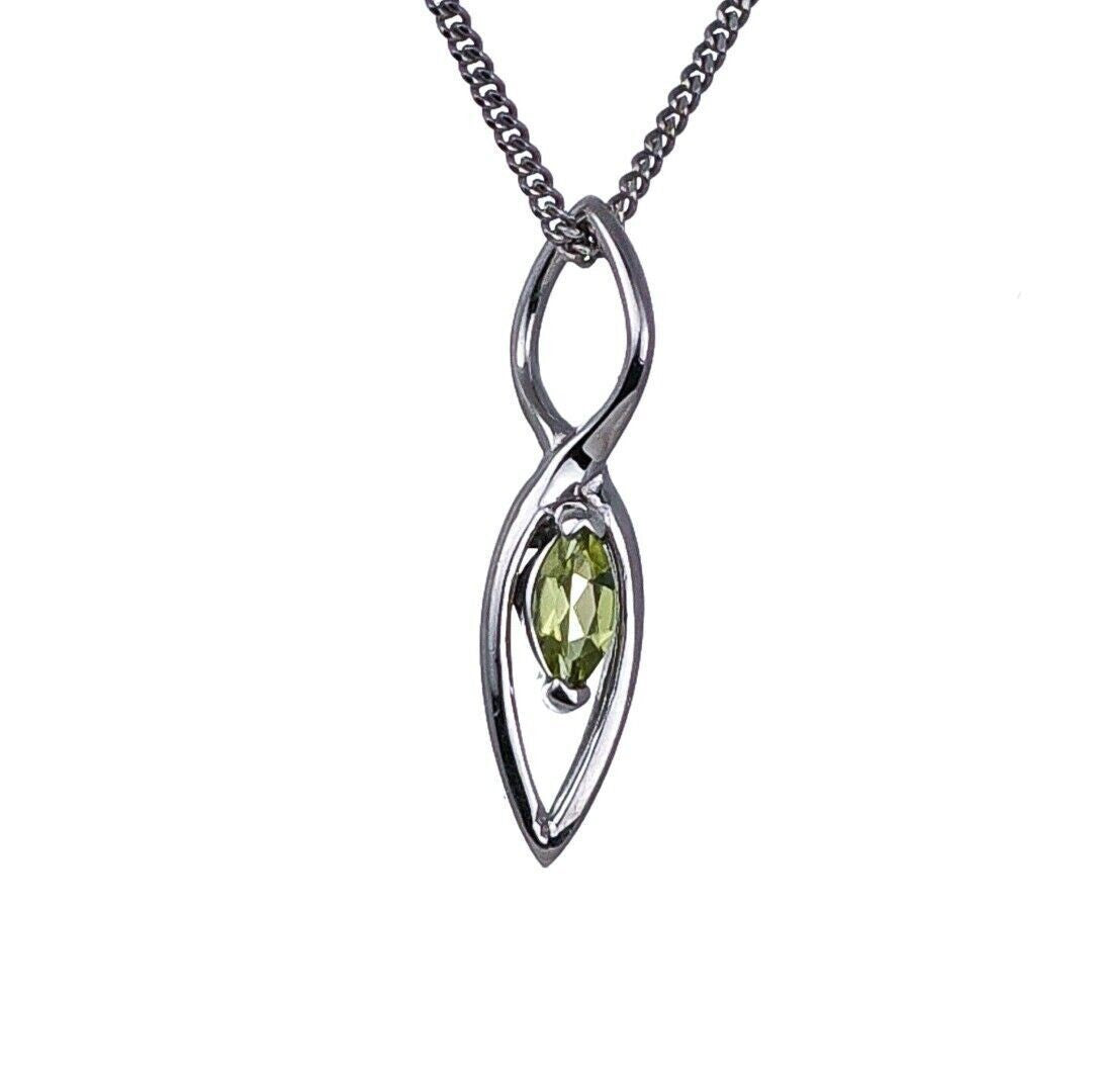 peridot silver pendant image 5