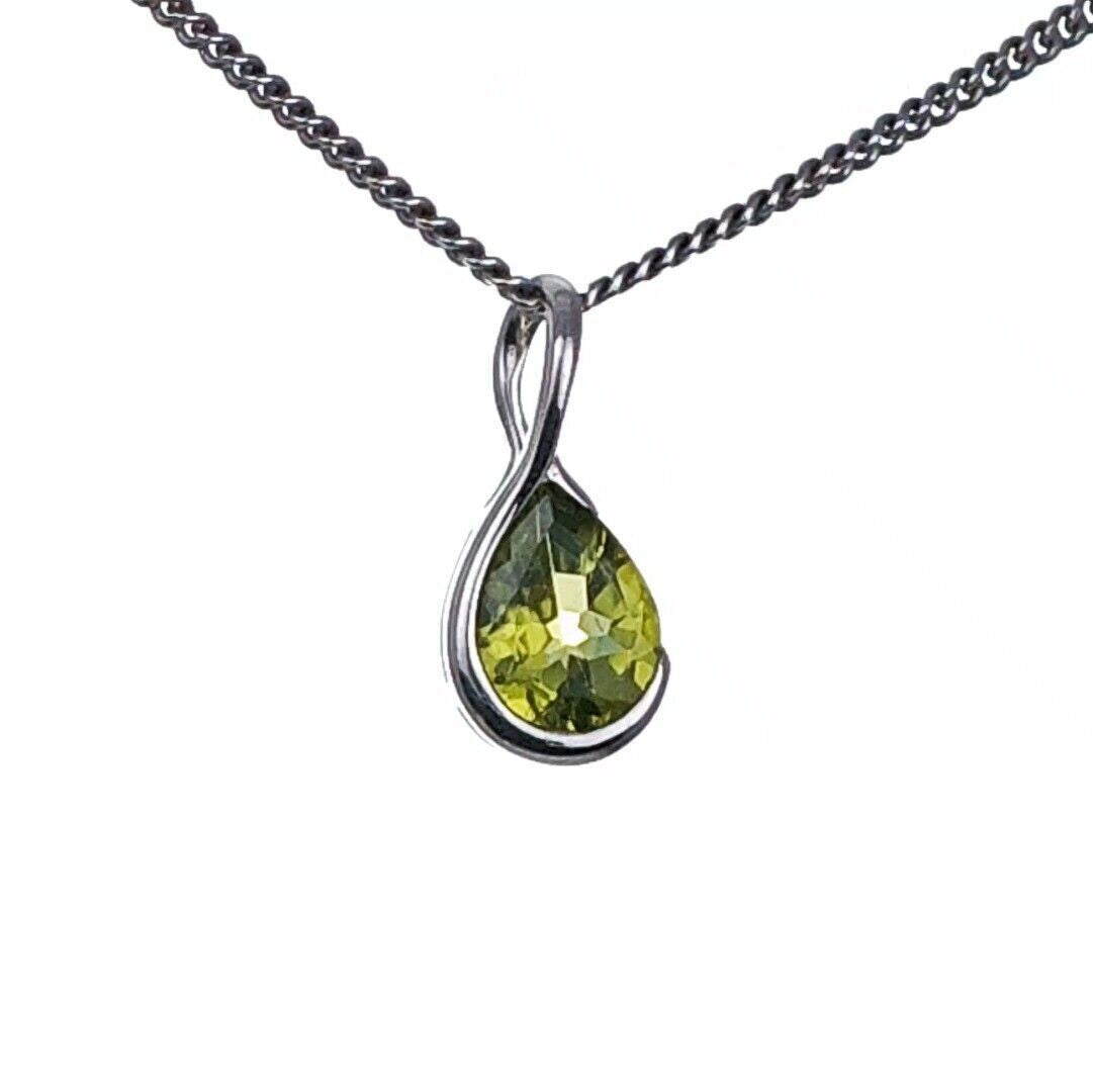 peridot silver pendant image 5