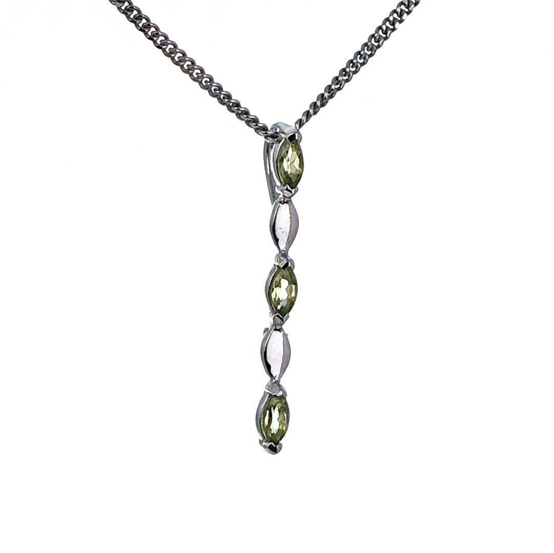peridot silver pendant image 5
