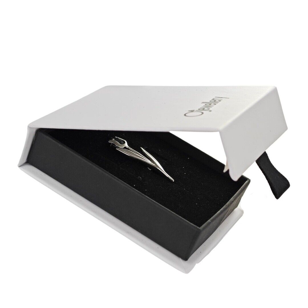 Sapphire Flower Brooch Sterling Silver Tulip Boxed Gift
