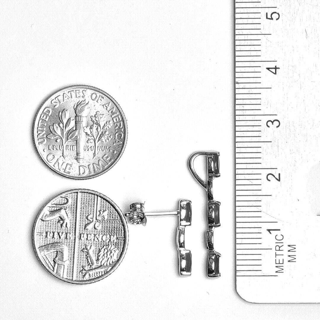 Green Necklace Sterling Silver Infinity Marquise