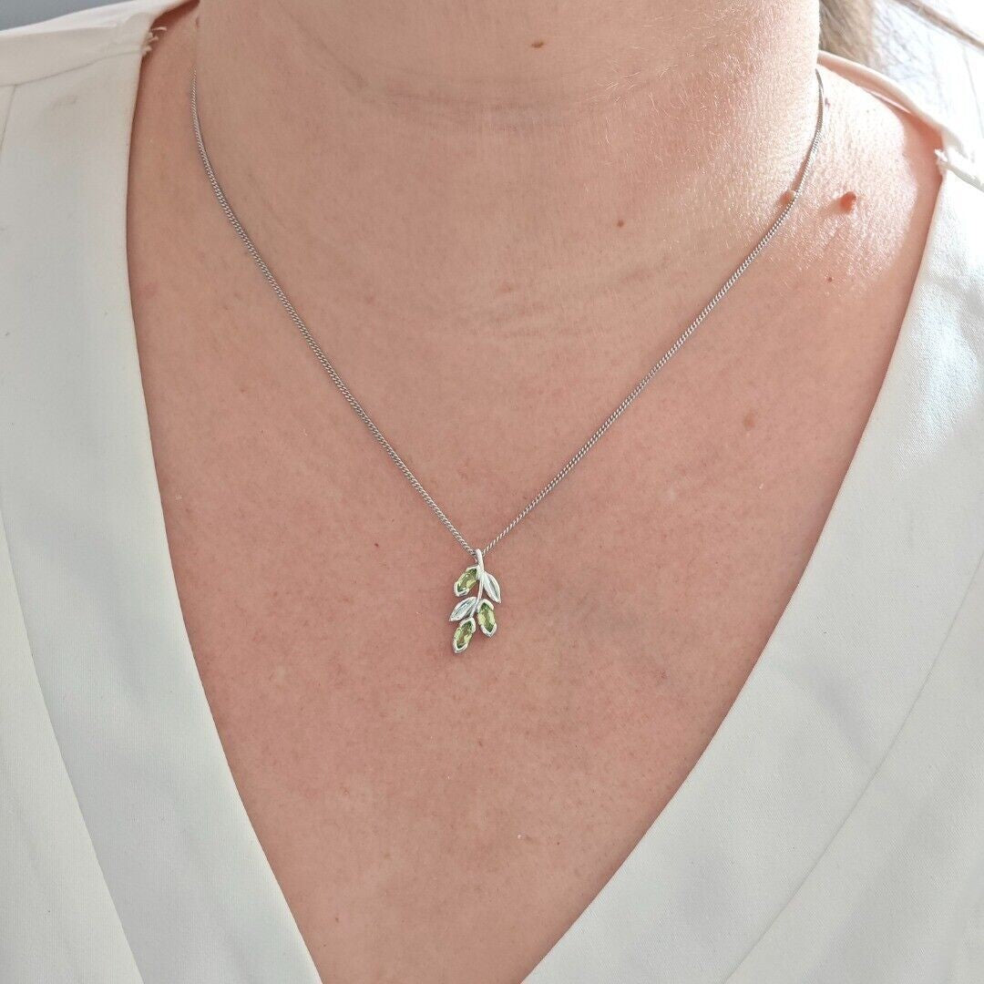 peridot silver earrings image 3