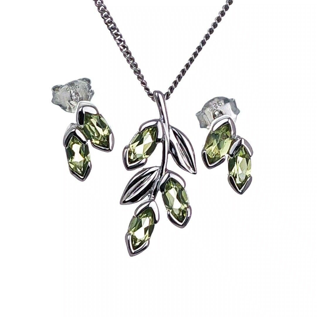 peridot silver earrings image 6