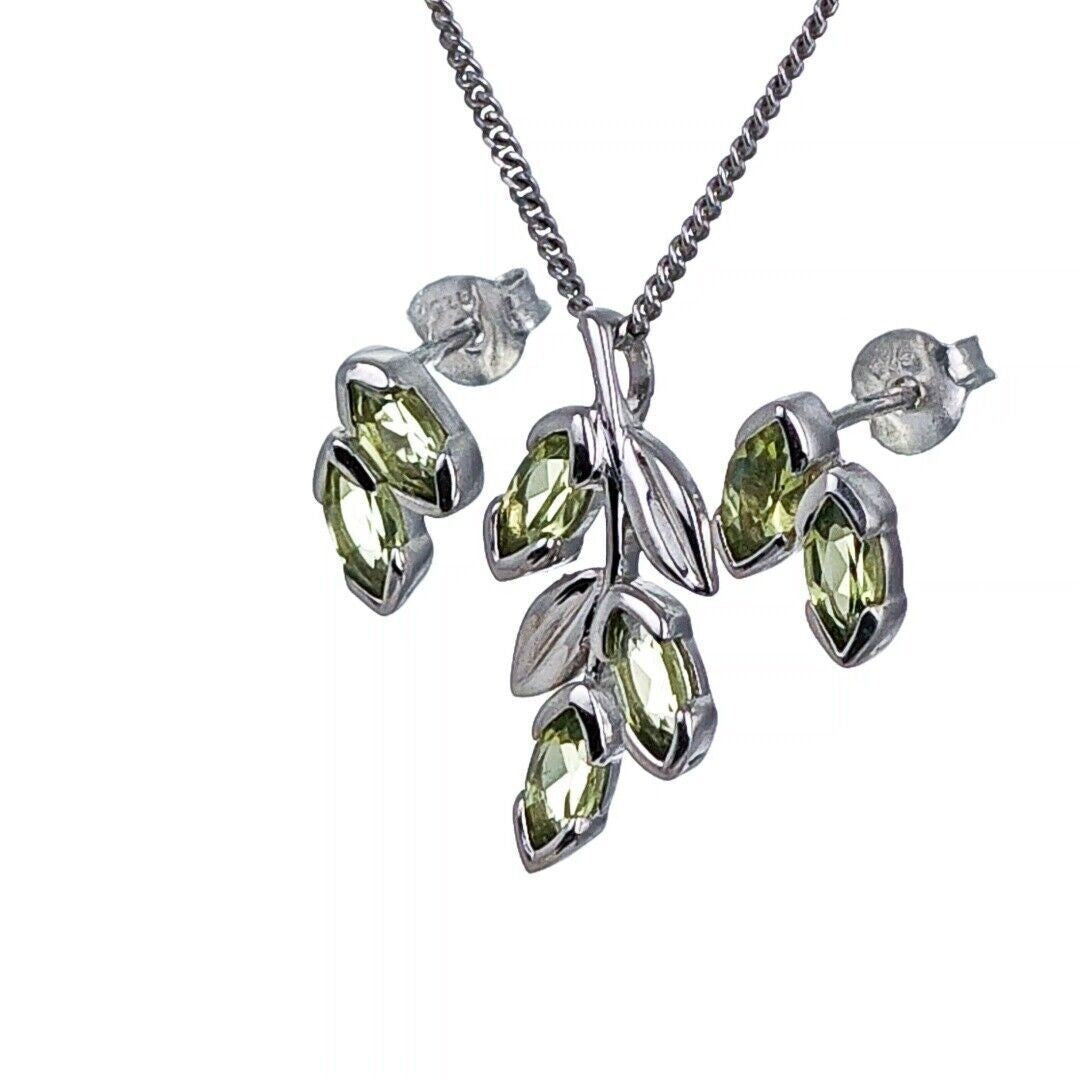 peridot silver earrings image 7