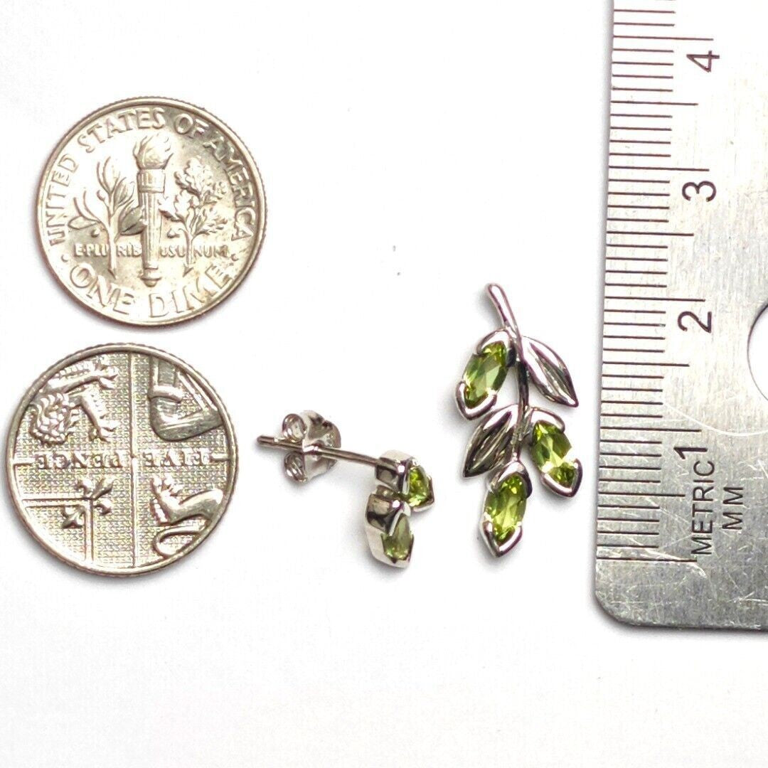 peridot silver earrings image 4