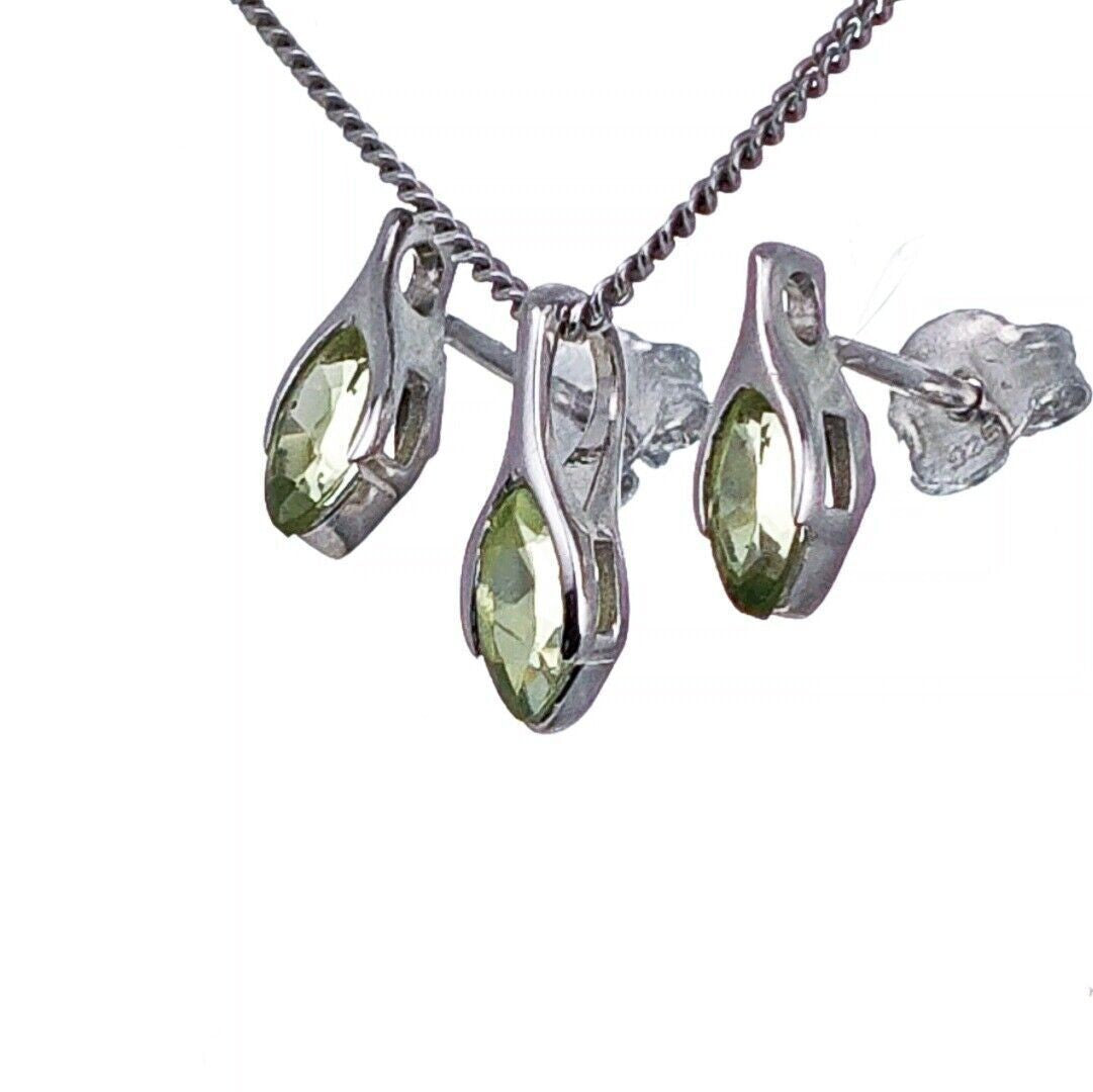 peridot metal earrings image 9