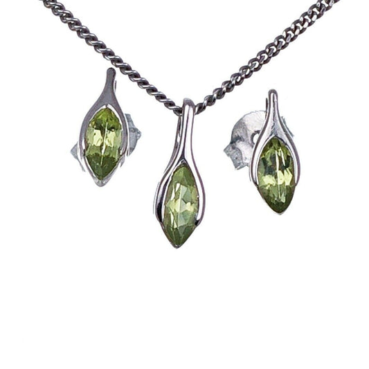 peridot metal earrings