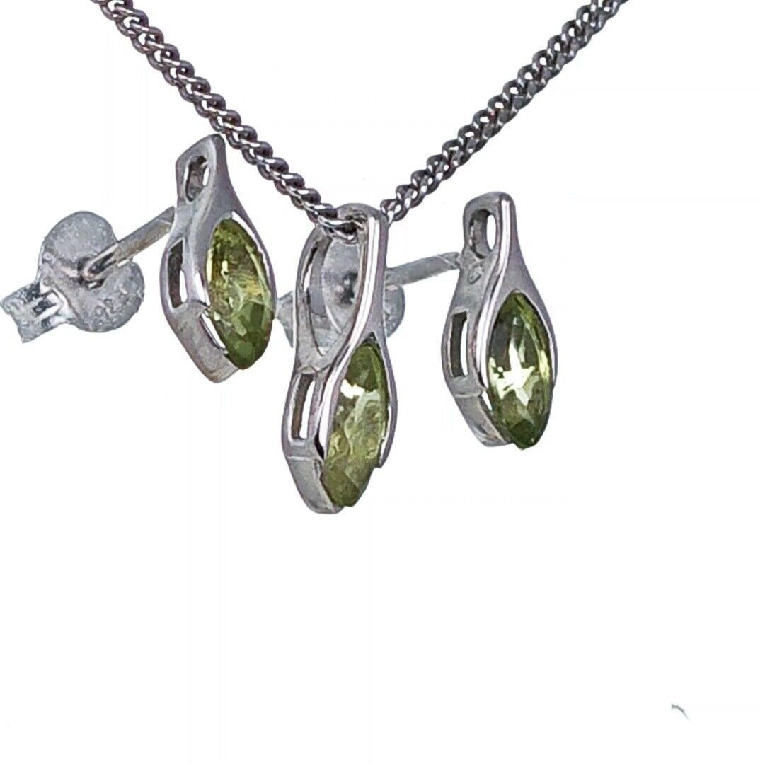 peridot metal earrings image 6