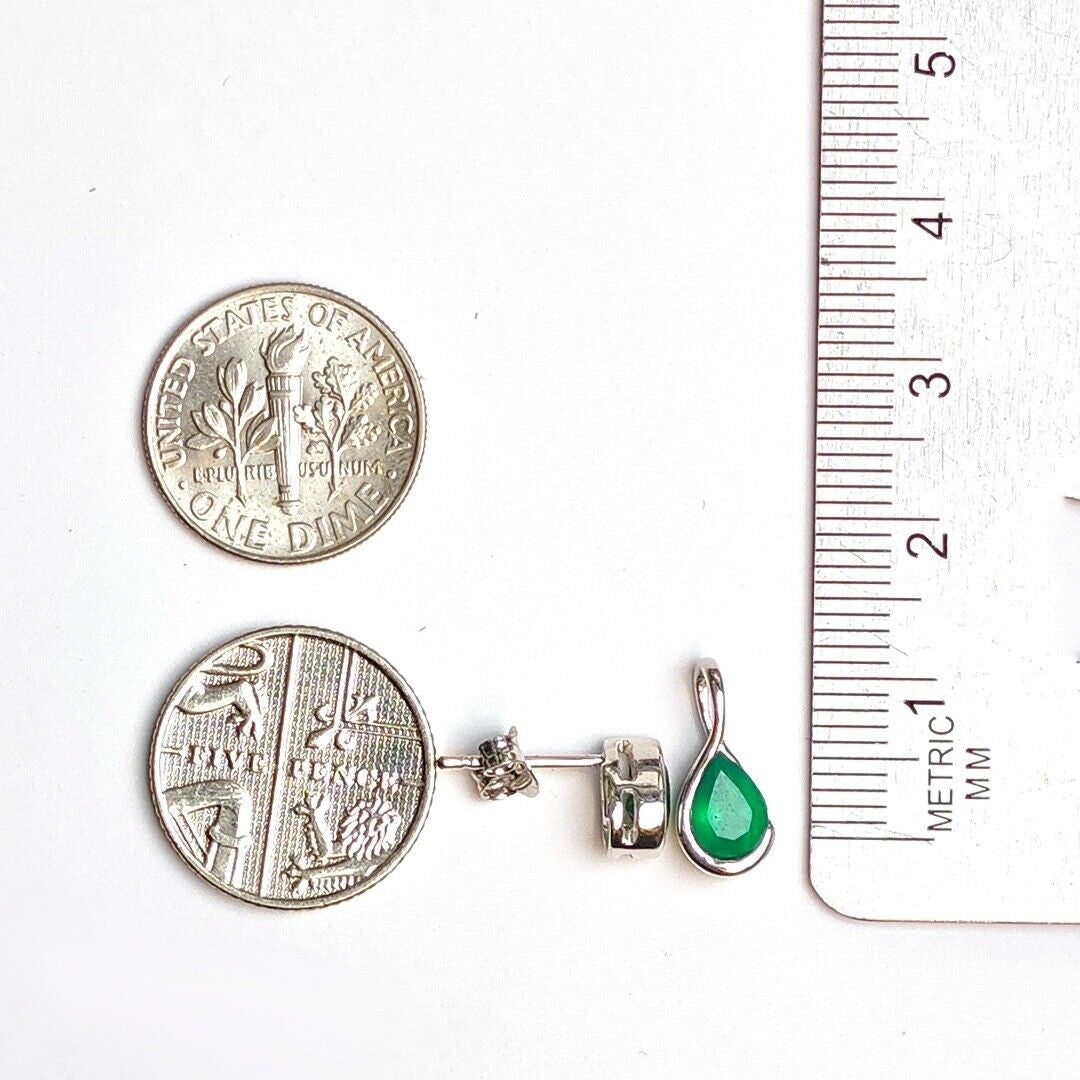 Green Onyx Infinity Loop Jewellery Set in sterling silver