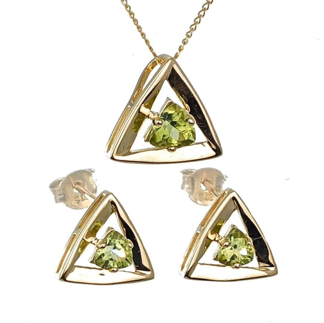 peridot gold earrings image 9