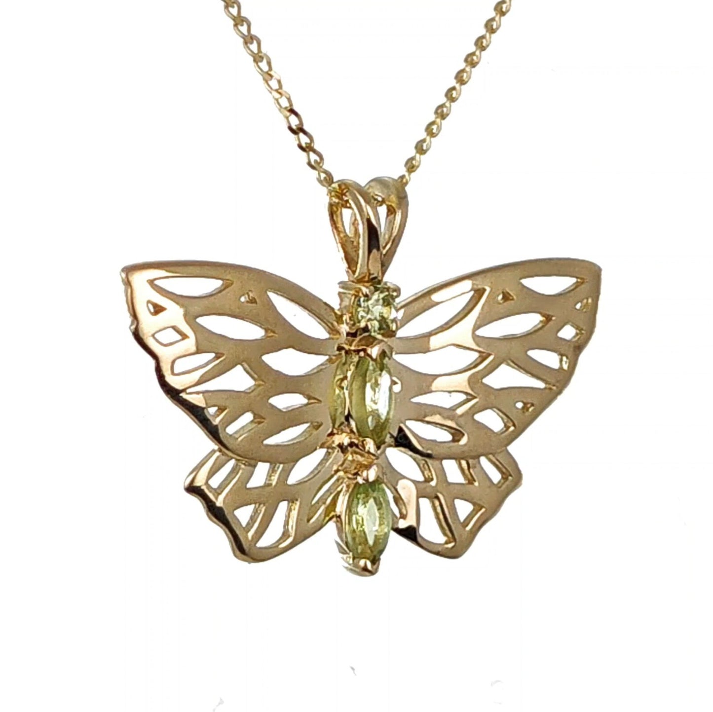 peridot gold necklace image 4