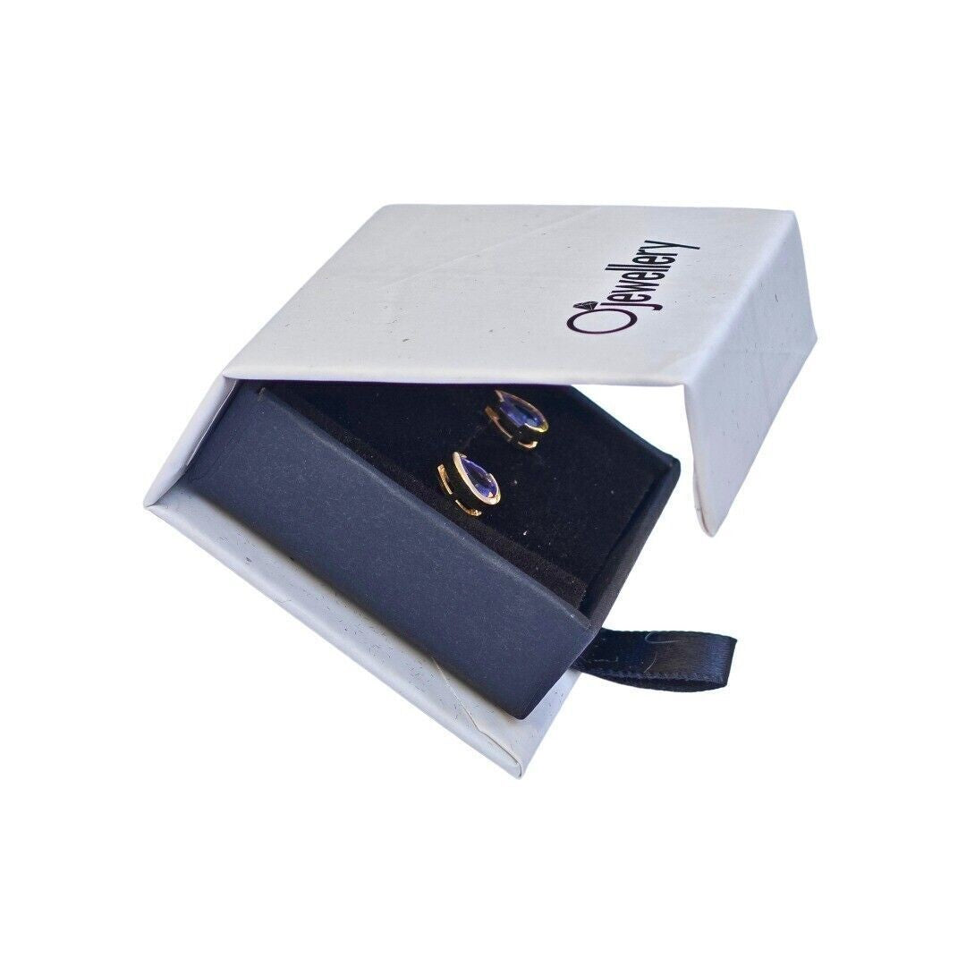 Tanzanite Infinity Loop Earrings in 9ct Gold