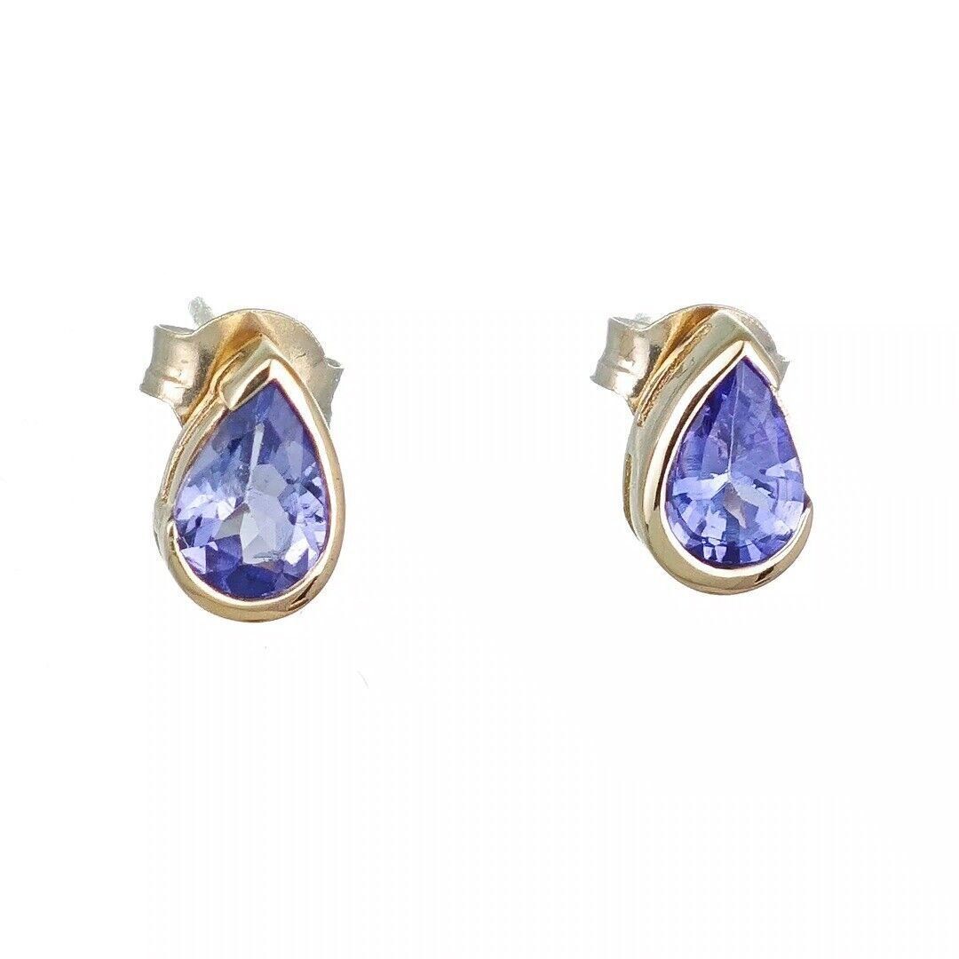 Tanzanite Infinity Loop Earrings in 9ct Gold