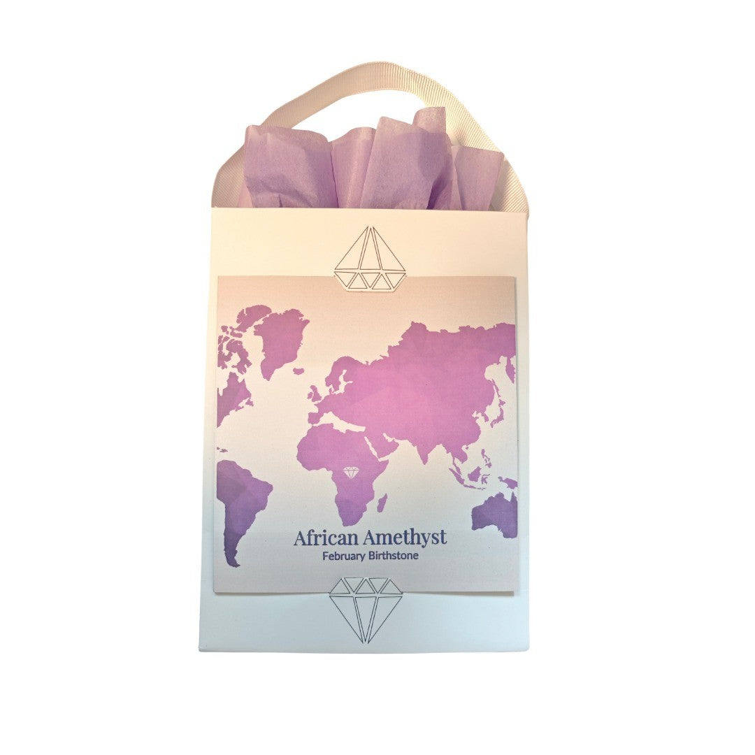 9ct Yellow Gold Triangle Amethyst Earrings