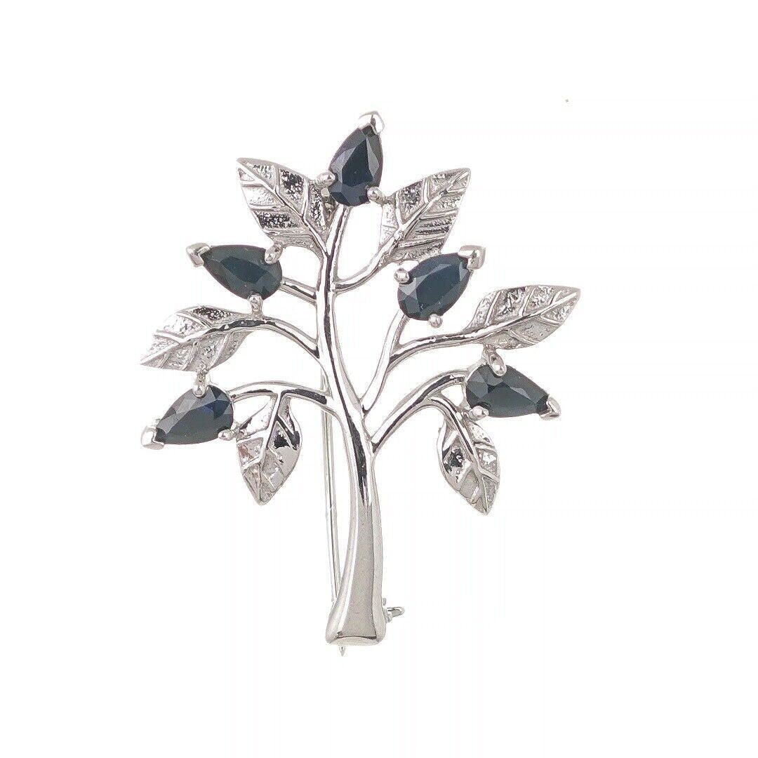 Sapphire Tree of Life Brooch