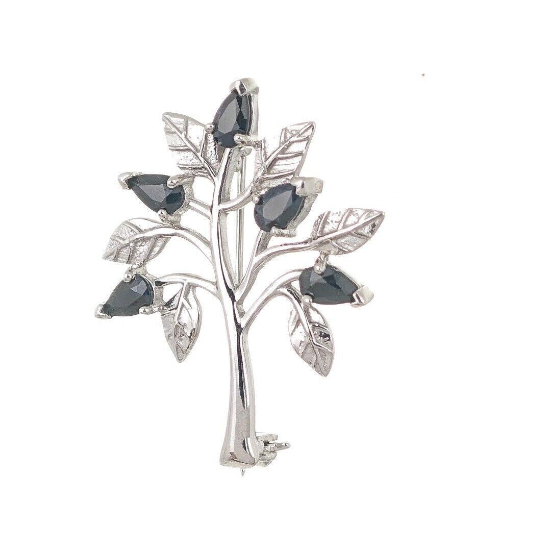 Sapphire Tree of Life Brooch