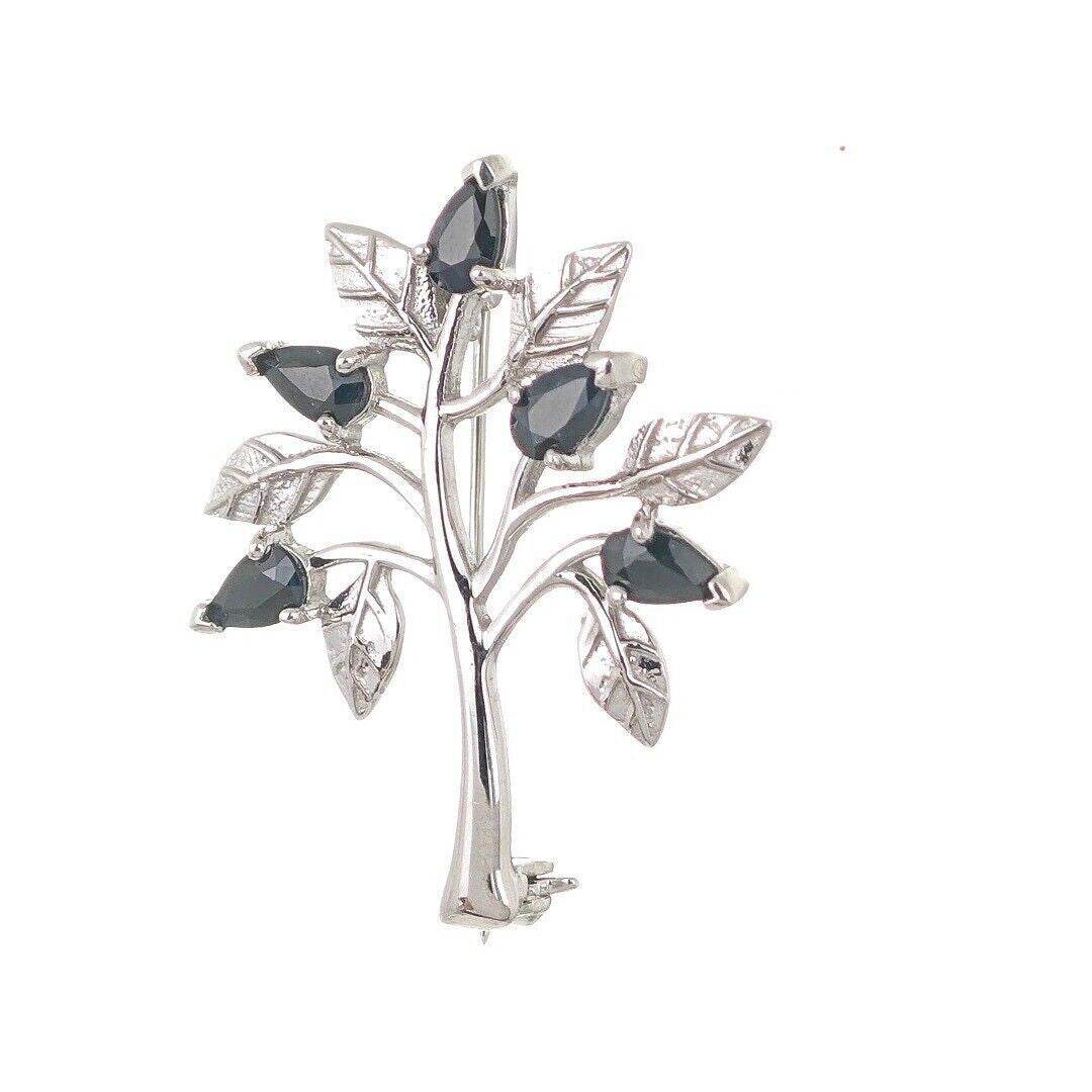 Sapphire Tree of Life Brooch