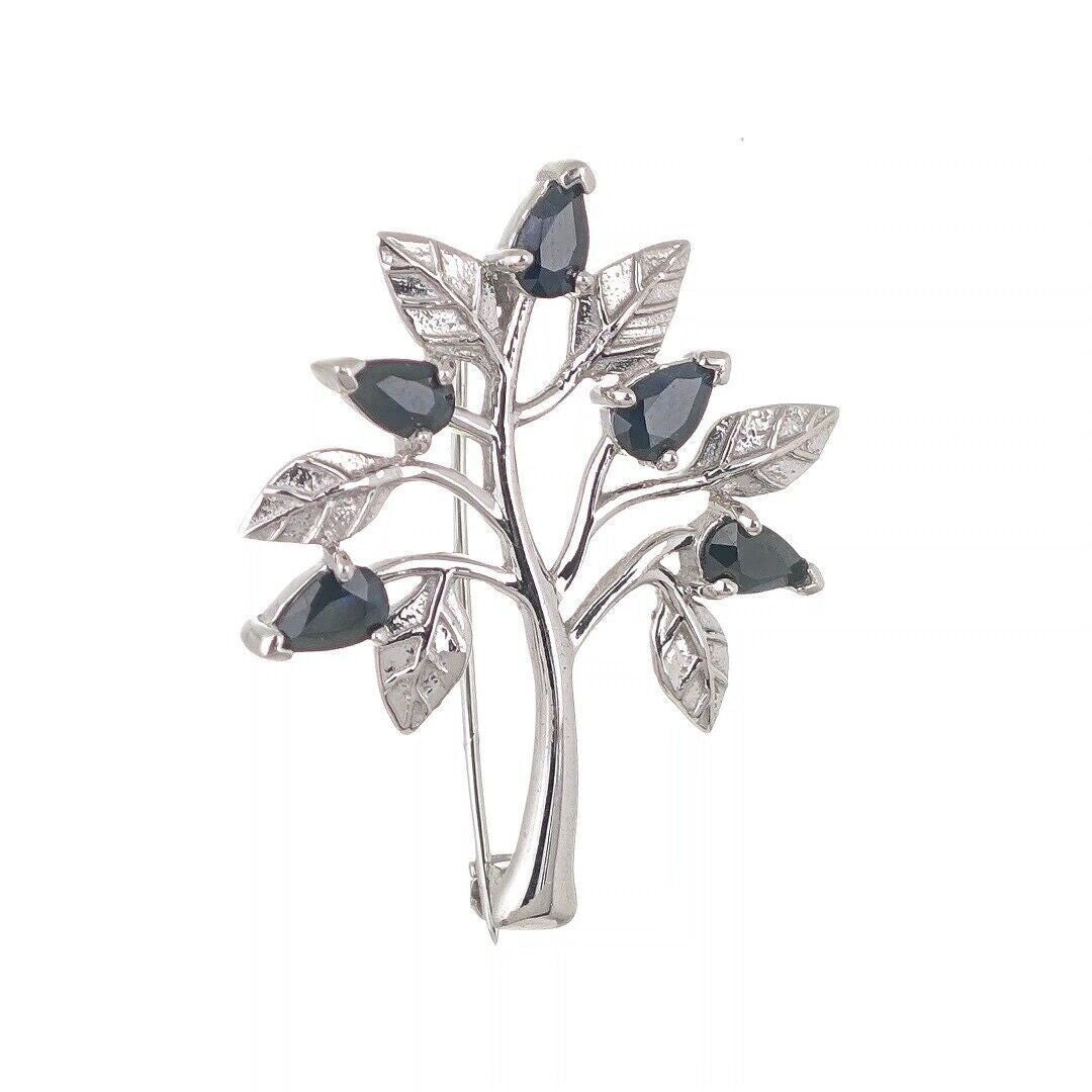 Sapphire Tree of Life Brooch