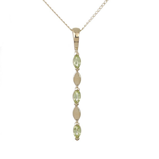 peridot gold pendant