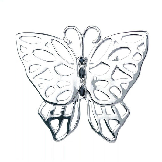 Sapphire Butterfly Brooch