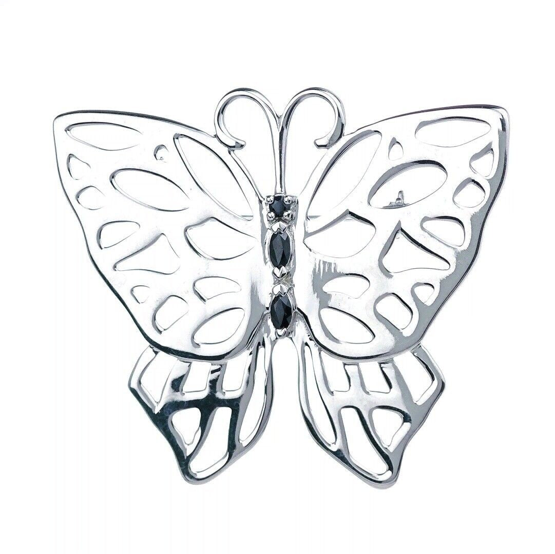 Sapphire Butterfly Brooch