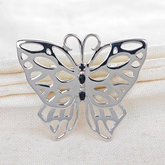 Sapphire Butterfly Brooch