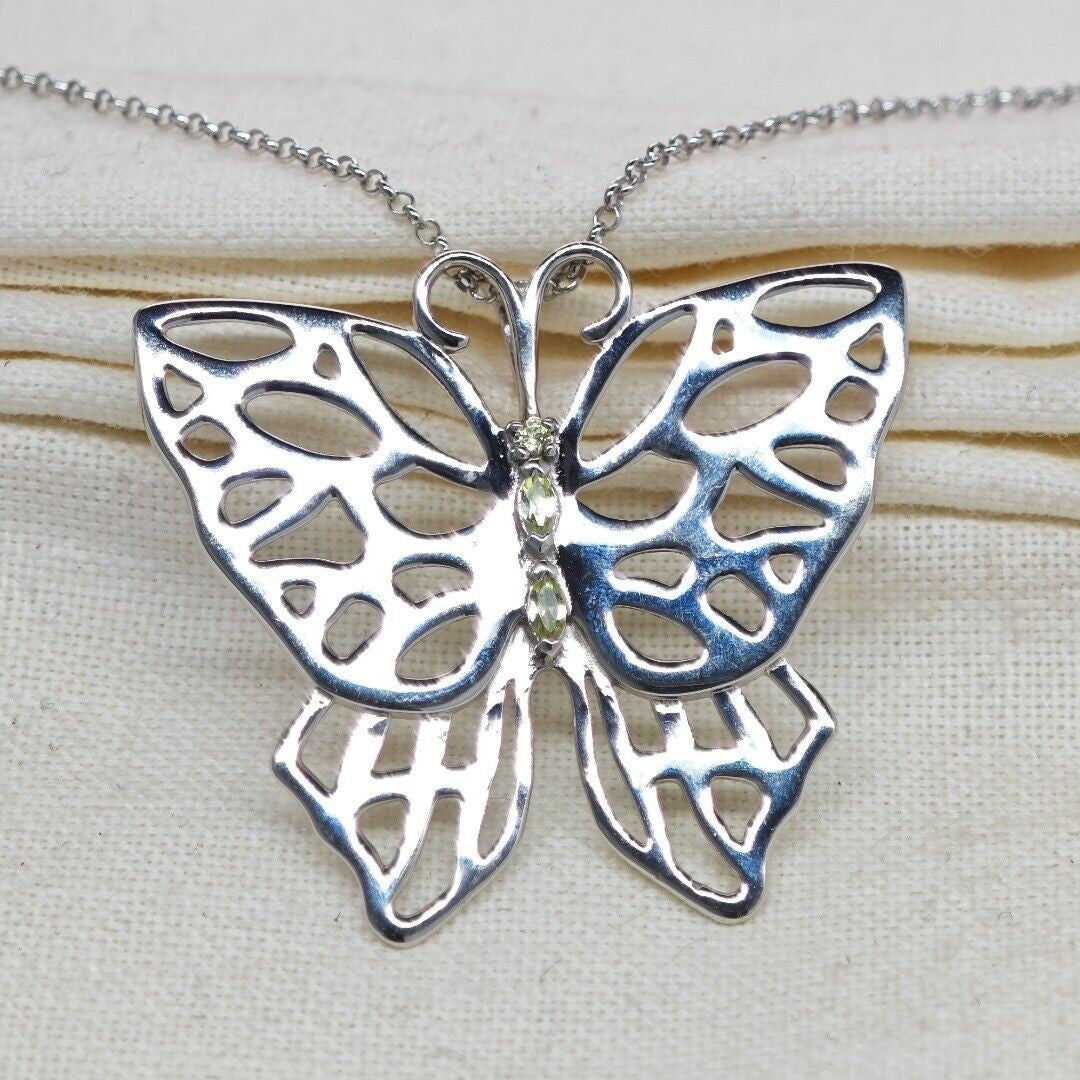 peridot metal necklace image 3