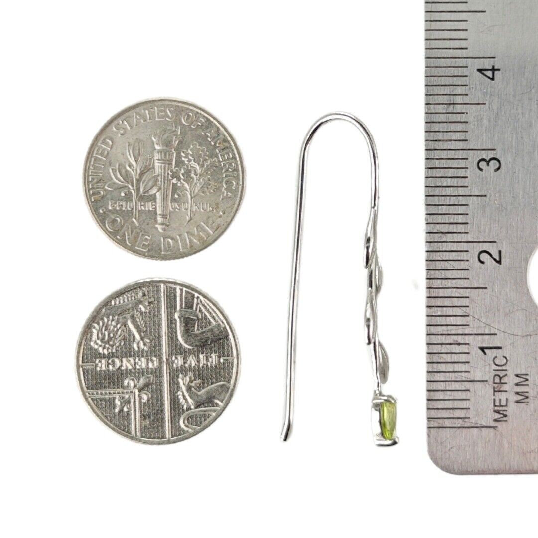 peridot metal dangle earrings image 4