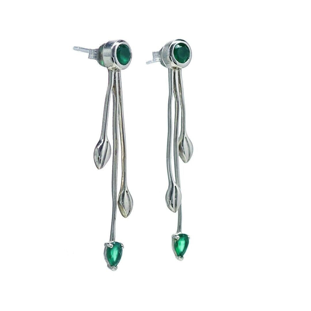 Peridot Infinity Loop Earrings in Gold Plated Sterling Silver