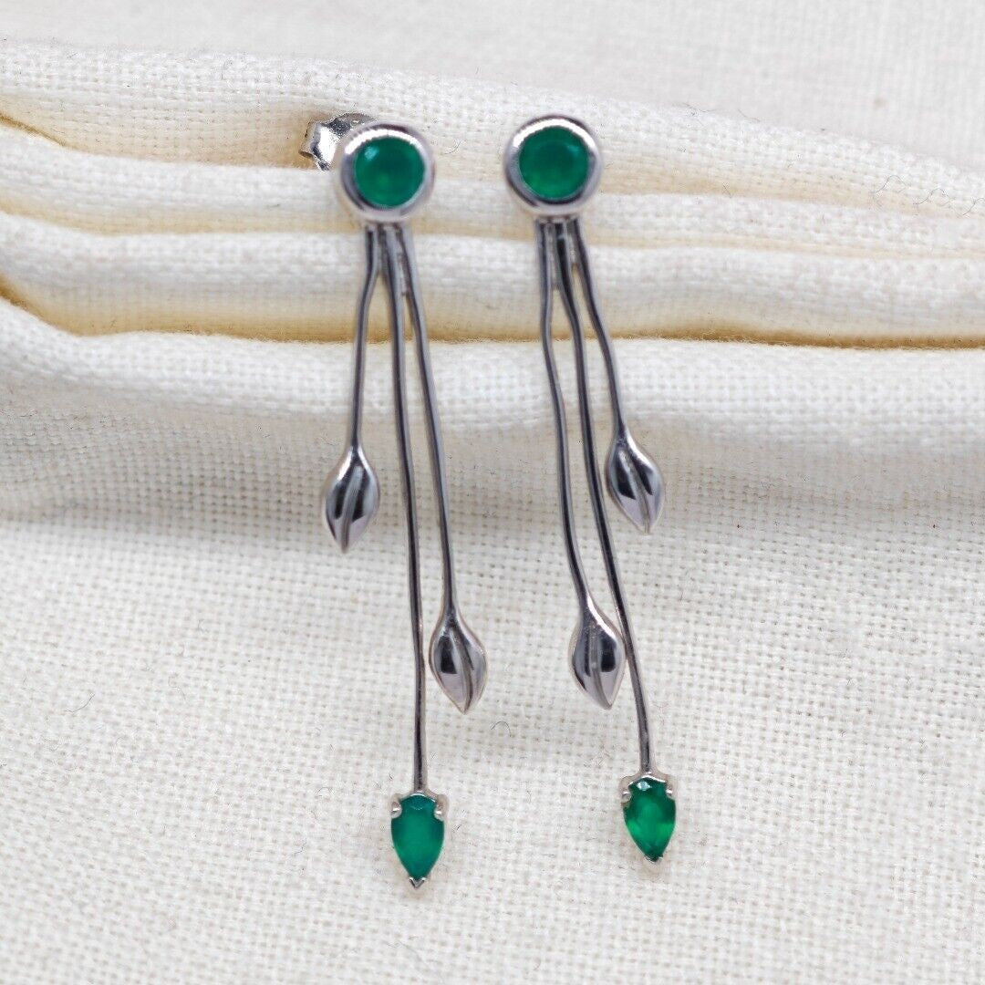 Peridot Infinity Loop Earrings in Gold Plated Sterling Silver