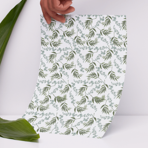 Fern leaves gift wrap