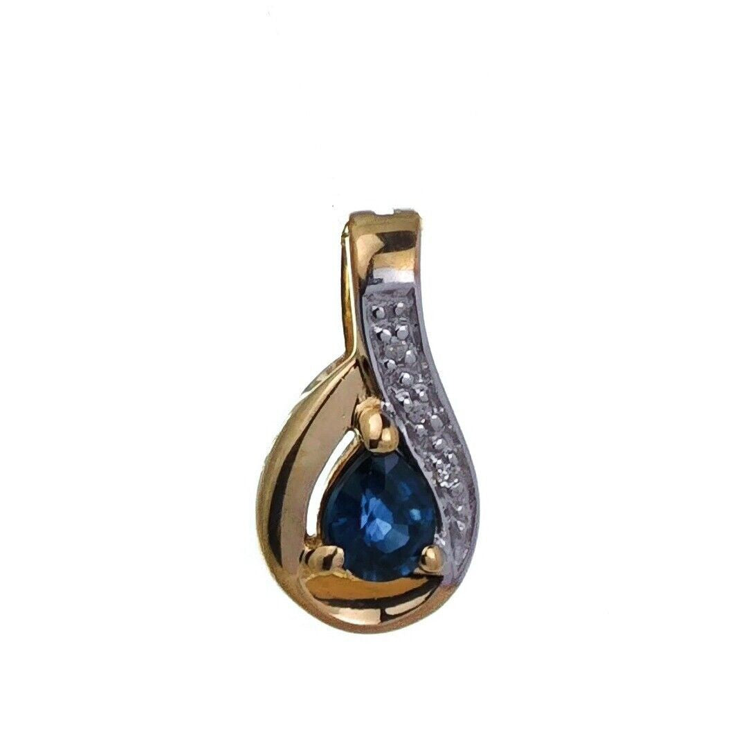 Sapphire Pear Necklace