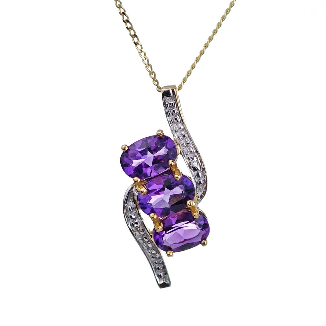 Amethyst Necklace in Gold – Perfect Gift for Her
