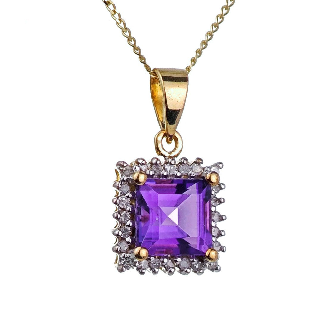 Amethyst Necklace in Gold – Perfect Gift for Her
