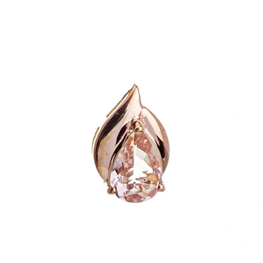 9ct Morganite Necklace Rose Gold Pink 0.55 ct Natural Gemstone
