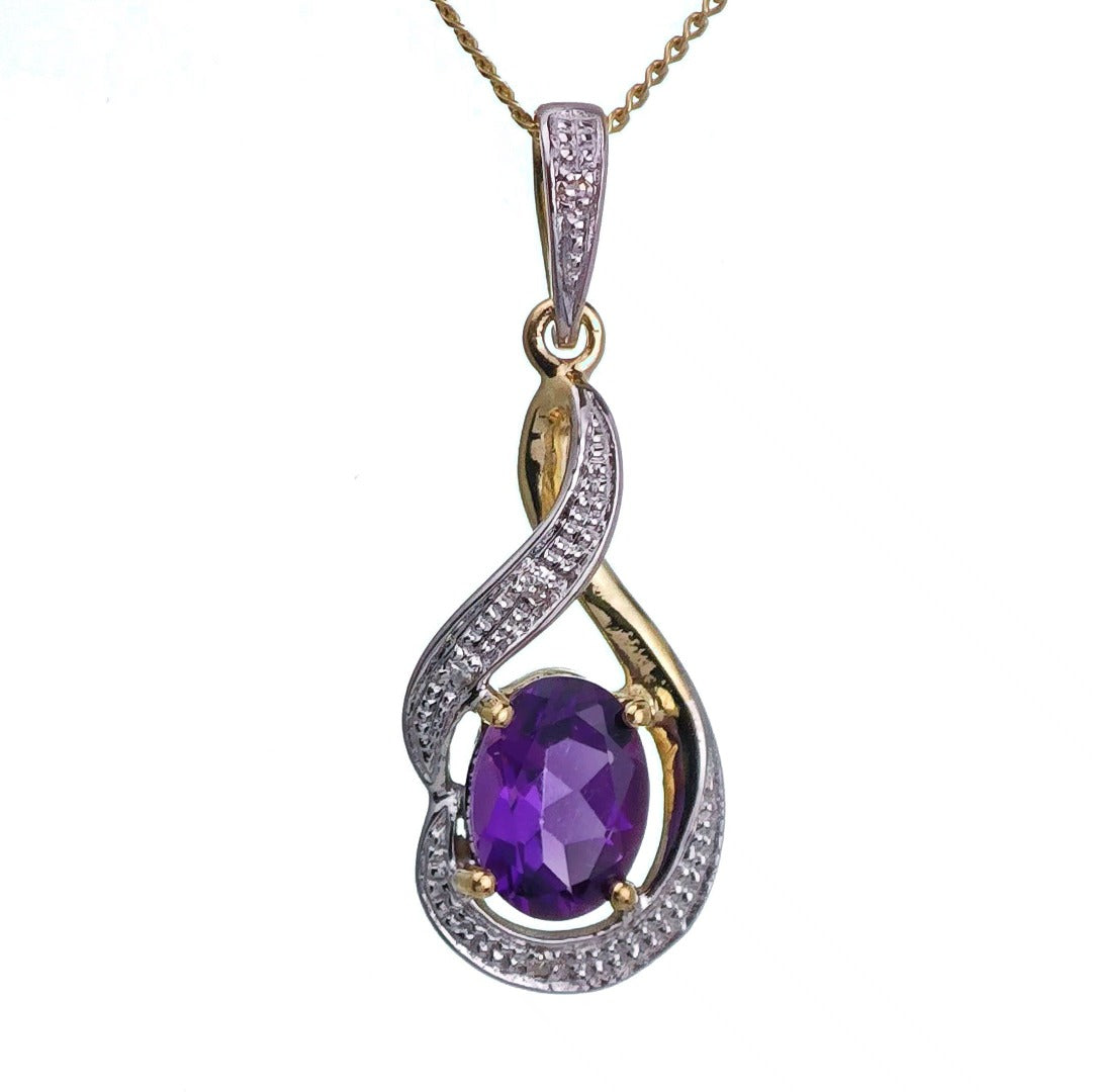Amethyst Necklace in Gold – Perfect Gift for Her