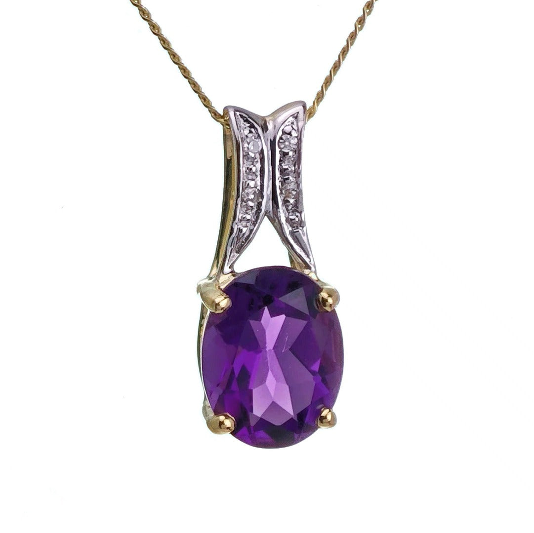 Amethyst Necklace in Gold – Perfect Gift for Her