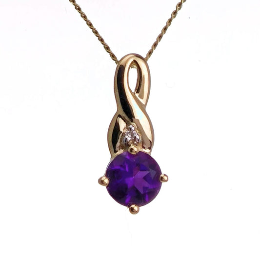 Amethyst Necklace in Gold – Perfect Gift for Her