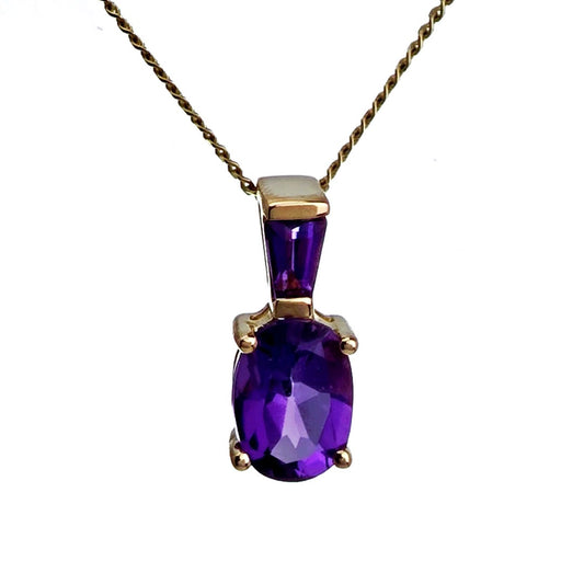 Amethyst Necklace in Gold – Perfect Gift for Her